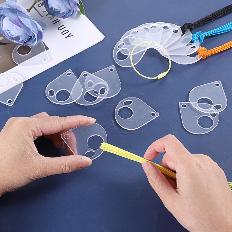 Clear Acrylic Bobbins, 40 PCS Embroidery Floss Organizer Drop Cross