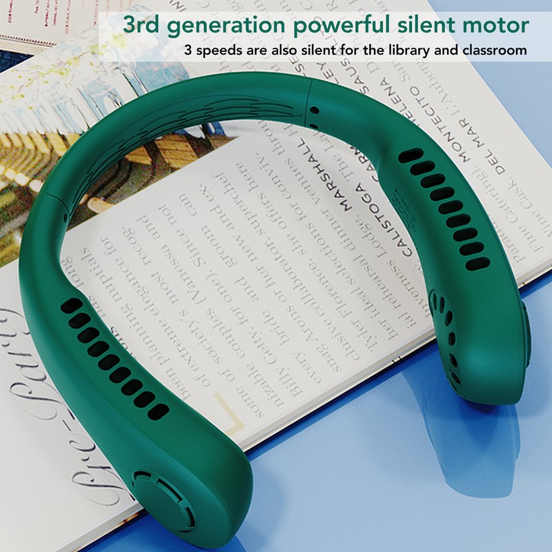Neck Fan Multifunction 3 Adjustable Speeds Rechargeable Low Noise Bladeless