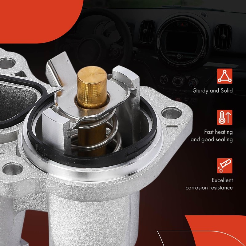 A-Premium Engine Coolant Thermostat Housing Assembly Compatible with Ford Fusion