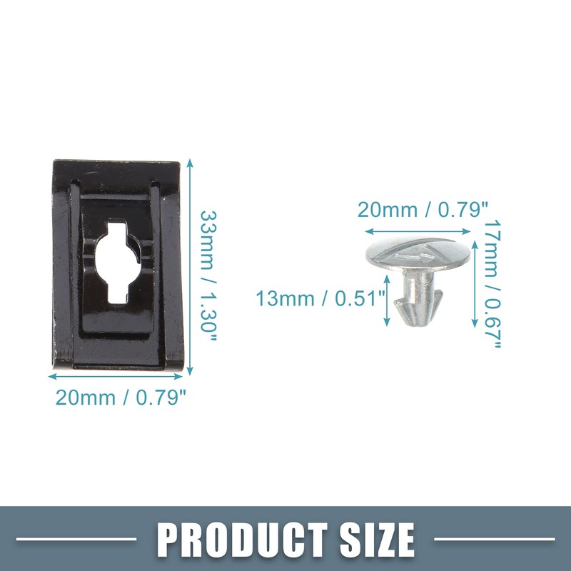A ABSOPRO Fastener Clamp Fairing Clip U Nut Engine Shield