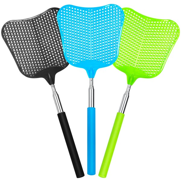 Begonia Telescopic Fly Swatter, Begonia Fly Swatter for Indoors,Manual Plastic