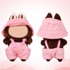 lasuroa 2pcs Miniature Doll Clothes Set, Pink Fisherman Hat &