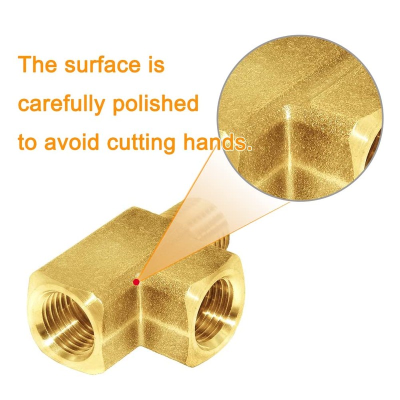 Joywayus Brass Pipe Fitting Barstock Street Tee T 3 way