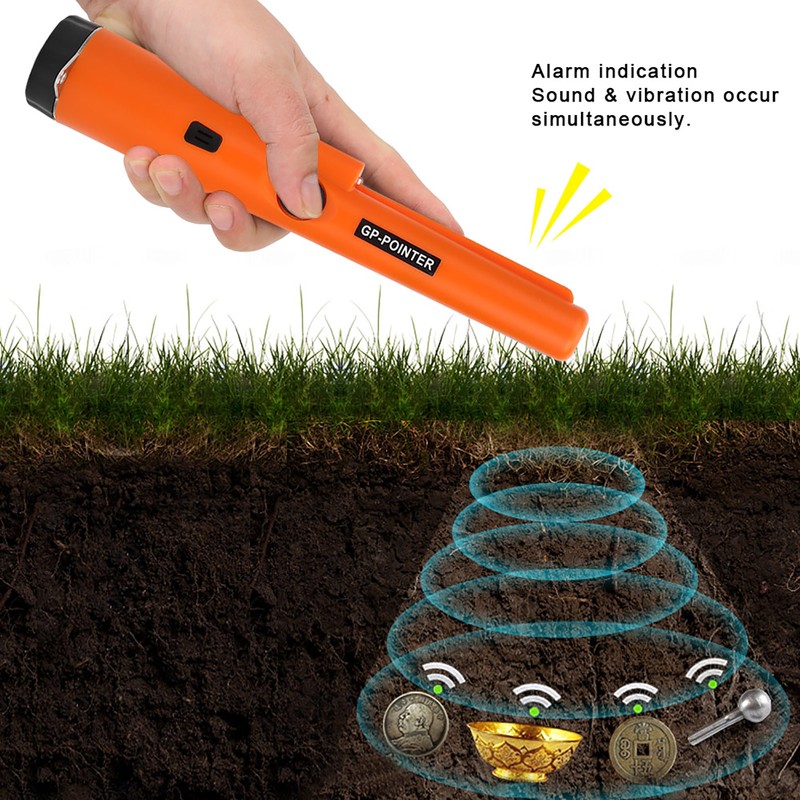 Handheld Metal Detector Pinpointer Gold Search Underwater Use Faux Leather