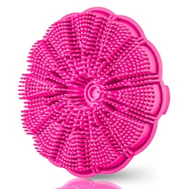 MTDLYICE Silicone Body Scrubber, Shower Brush Exfoliating Skin Silicone Scrubber, Foaming Deep Cleaning, Durable, Suitable for All Skin (Red)