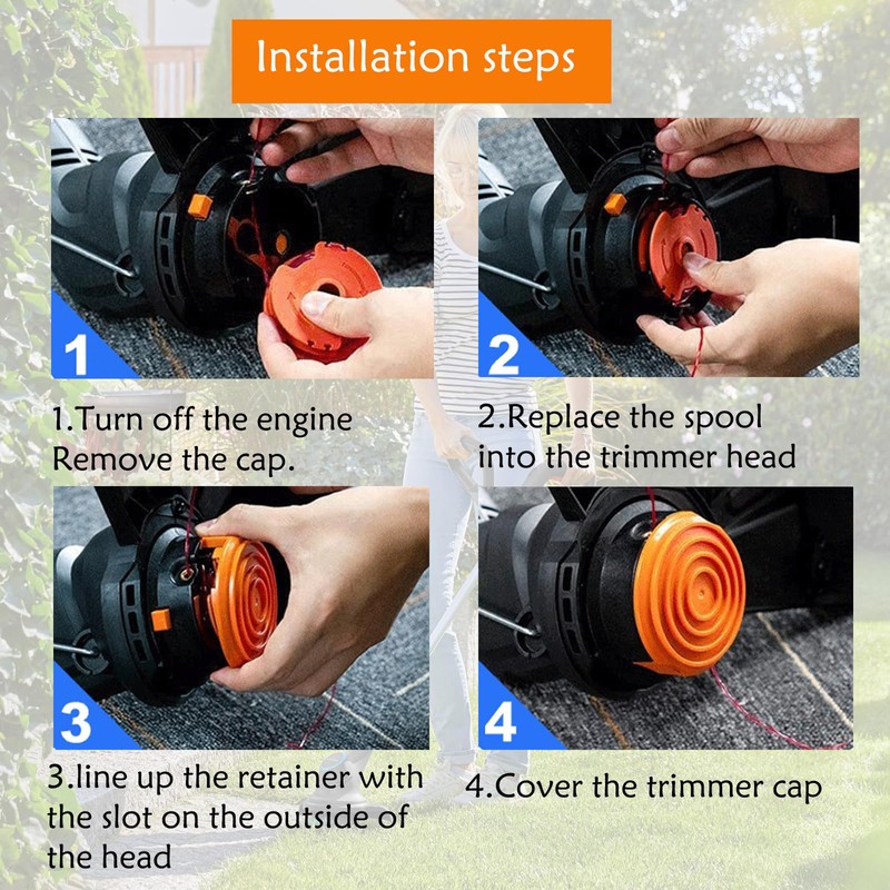 SUIFAYIO Strimmer Spool, Trimmer Line Spools Compatible with Worx McGregor