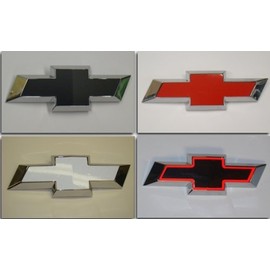 Rear Bowtie Emblem Overlay Decal - Fits 2010-2013 Camaro LS, LT, RS, SS - (Color: Flat Black)