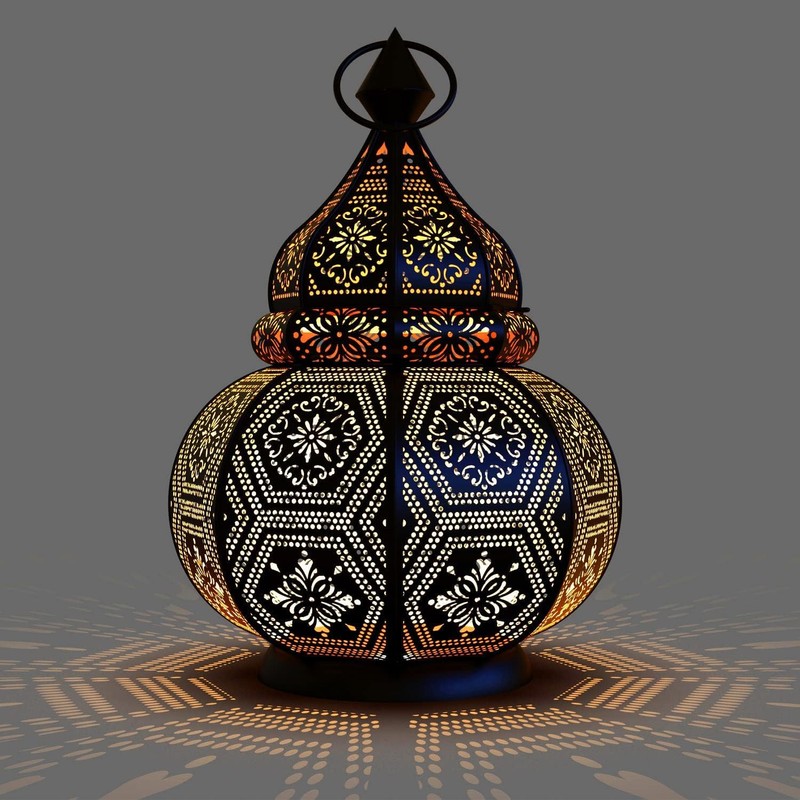 Ziva Metal Oriental Moroccan Storm Lantern, 30 cm, for Outdoors