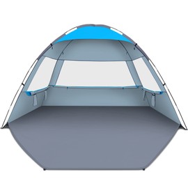 Gorich Beach Tent Sun Shelter for 3/4-5/6-7/8-10 Person with UPF 50＋ UV Protection, Lightweight & Easy Setup Beach Shade Canopy, Portable Beach Shade Tent Beach Cabana