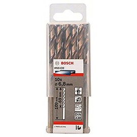 Bosch Professional 10pc. HSS-Co Metal Drill Bit (stainless steel, 6.8 x 69 x 109 mm, accessory drill driver)