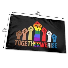 Together We Rise Black Lives Matter Flags 3x5 Ft Outdoor Garden Flag Double Sided Indoor ​banner Breeze Home Flags Decorative