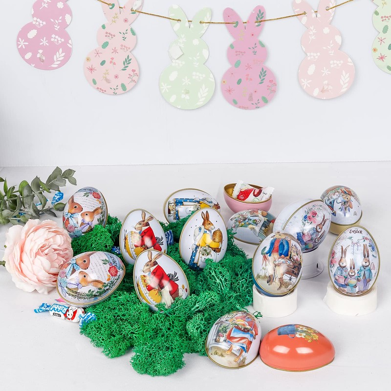 Cranight Easter Egg Hunt,12PCS Empty Easter Egg Shells, Fillable Easter