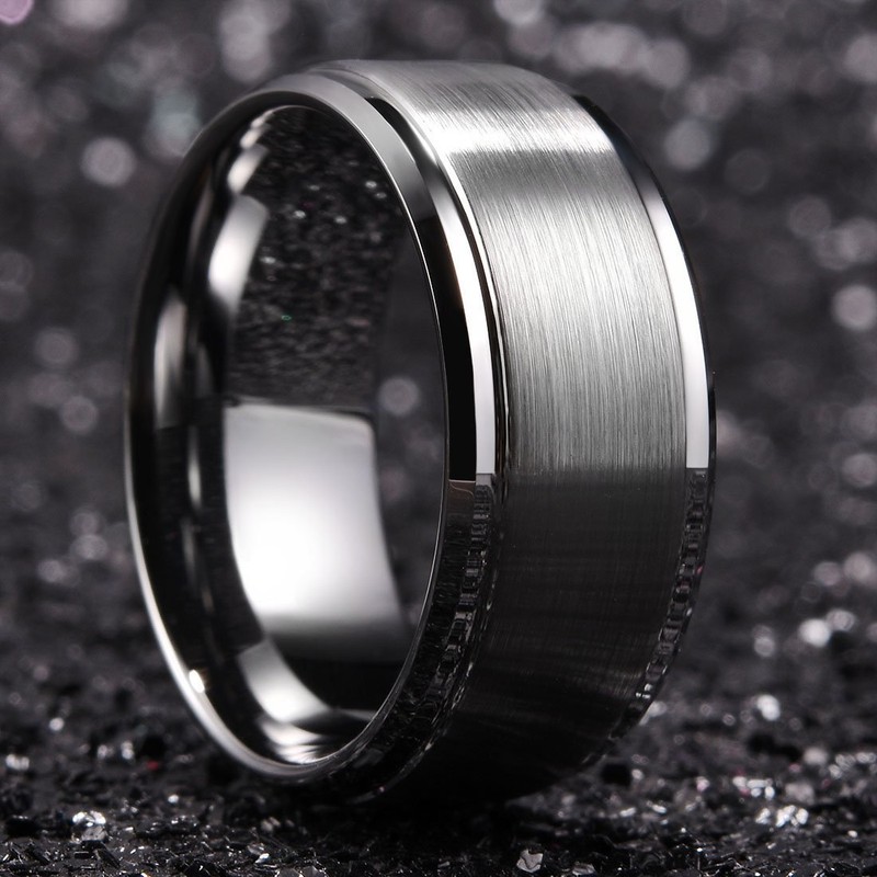 King Will Basic 10mm Tungsten Carbide Wedding Ring Matte Finished