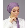 Turbante Hijab para envolver el capó cruzado para mujeres musulmanas