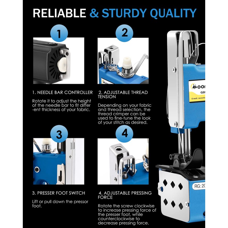 Moonshan Bag Closer Machine Industrial Bag Closing Machine Bag Sewing