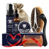 Kit Barba Cuidado Barba Hombre, Con Aceite Barba, Cepillo Barba, Rodillo para barba, Hombre Champú Barba, Peine, Bálsamo Barba,Tijera de Barba Juego 8 En 1, Regalo Hombre para Papa, Novio, Caballero