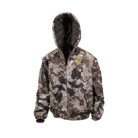HOT SHOT Youth Insulated Twill Camo Hunting Jacket, Veil-Cervidae Camo with Cotton Shell, for cold weather, bird and deer hunting, Medium