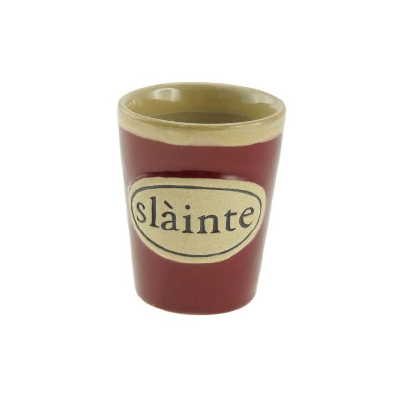 Glen Appin of Scotland Slainte Stoneware Shot Cup - Red