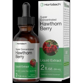Horbäach Hawthorn Berry Liquid Extract | 2 fl oz | Alcohol Free, Vegetarian | by Horbaach