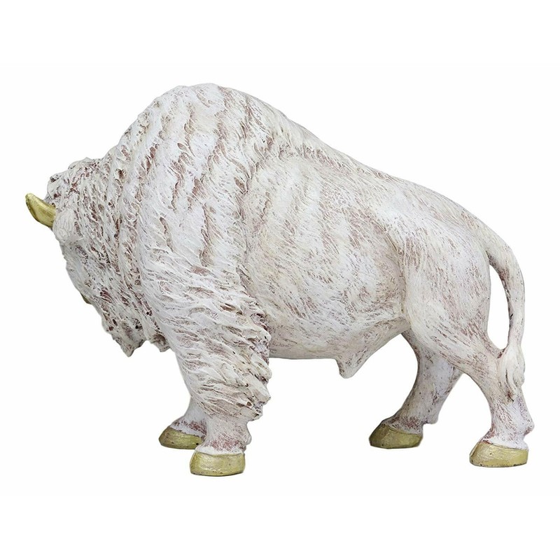 Ebros Native American Sacred White Bison Buffalo Decor Resin Figurine