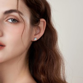 Star Stud Earrings for Women,Girls Star Earrings Jewelry Gifts (Stud Star)