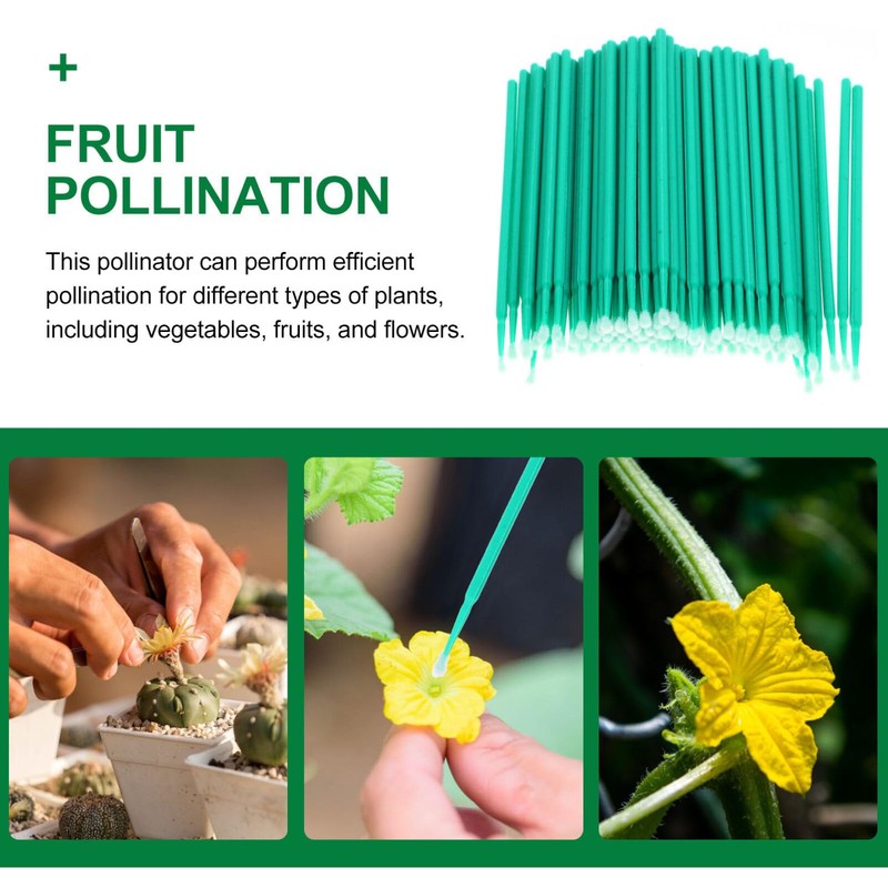 SUPVOX Pollination Tool, 100Pcs Vegetable Pollinator Brush Manual Pollination Tool