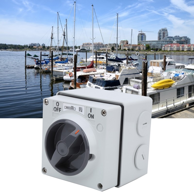 Outdoor Waterproof Switch Socket Isolation Dustproof Rotary OnOff Buttons Indicators