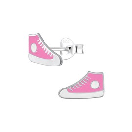 ICYROSE Solid 925 Sterling Silver pink SneakerStud Earrings (Hypoallergenic nickel free) 10001676