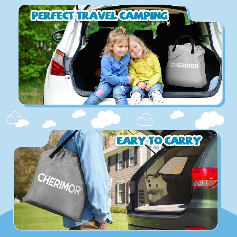CHERIMOR Inflatable Toddler Travel Bed with Safety Bumpers & Electric