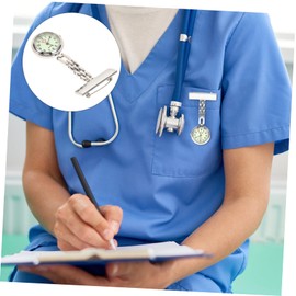 SHOWERORO 1pc Pocket Watch Brooch Clip Quartz Hanging Lapel Watch Safety Back for and Doctors Dial and Stylish Design