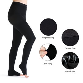 VARCOH Compression Socks for Women,Tights For Men & Women, Compression Stocking Best for DVT, Maternity, Pregnancy, Varicose Veins, Relief Shin Splints, Edema (XXL,Black)