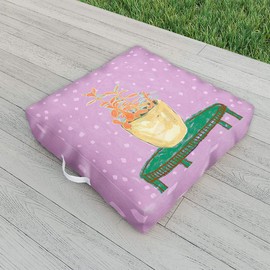 Society6 Sewzinski Plant Study II Indoor/Outdoor Floor Cushion, 26" x 26"