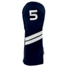 Navy Blue and White Sunfish Leather 5 Wood Fairway Golf Club Headcover