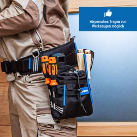 Sortimo ProClick Nail Bag M - Robust Bag with Lockable Storage Space & 6 Elastic Loops - Ideal for Nails, Screws & Protective Clothing - Compatible with ProClick Holder & Tool Belt