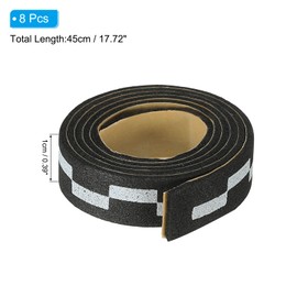 PATIKIL 18" Table Tennis Side Tape, 8 Pack Ping Pong Edge Tape Protect the Edges of Rubber and Blade for Paddles Racket, Grid Black