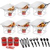 Alpha Living 6 Pack - Disposable Chafing Dish Buffet Set,