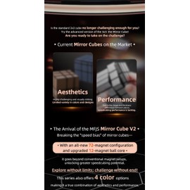 CuberShop Moyu Mirror Cube V2 3x3x3 Speed Cube Green, 2025 New Funny Variant of 3x3 Speed Cube, Affordable Moyu Puzzle, Irregular Brain Teasing Magic Cube (Bright Standard)