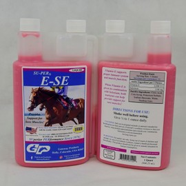 SU-PER SU-PER E-Se Horses Antioxidant Supplement - Vitamin E & Selenium for Sore Muscles Support - 1 Quart, 1 Month Supply (30 Days)