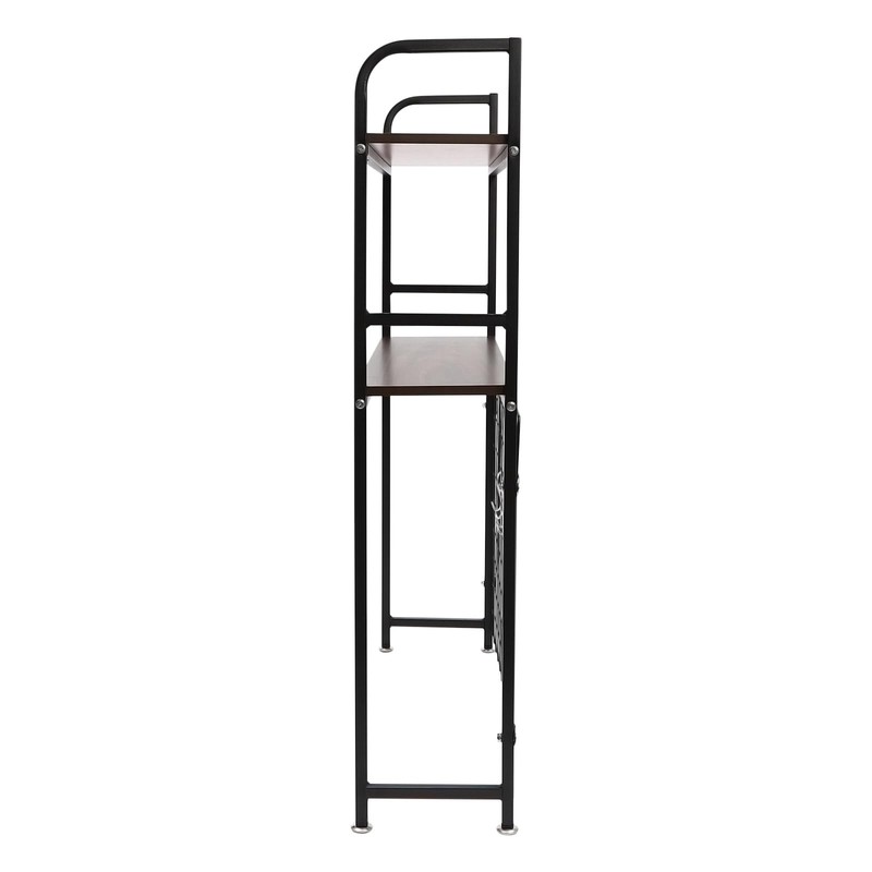 BENTFL Computer Desktop Bookcase, 2-Tier Desk Hutch, Multipurpose Countertop Storage