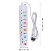 Gadpiparty Extension Lead with USB Slots1.8M Extension Cord 4 Way