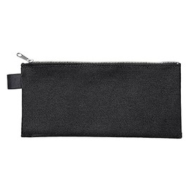 Veloflex 2726000 Bank Bag DIN Long/Transport Bag/Wallet/Robust Textile/Metal Zip/Black
