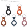 Rasta Banana AirTag Case Cover Genuine Leather Double Ring Protective