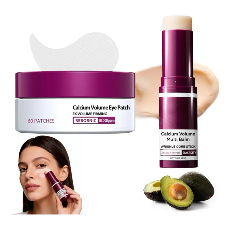 Set Hidratante Contorno De Ojos Parches 60 Pzs + Bálsamo