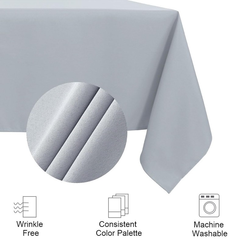 PiccoCasa Square Table Cloth 140x140 cm/55"x55", Table Cloth Wipe Clean