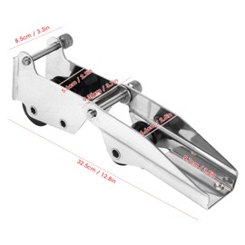 Qiilu Bow Anchor Roller, Fixed Marine Yacht Docking, Stainless Steel Hinged/Pivoting Boat Anchor Bow Roller, Double Bow Anchor Roller with Hinged Quick Release pins