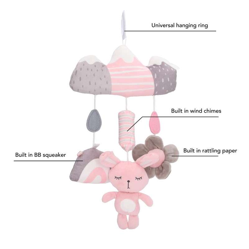 Baby Mobile Sensory Toy Soft Plush Learning Development Interactive Sound