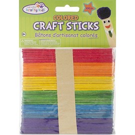 Craft Sticks-Colored 4.5" 100/Pkg