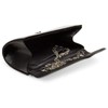 Caspar TA504 Elegant Women's Shiny Clutch Evening Bag, black