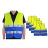 4business Pack of 4 Hi-Vis Vests Yellow Blue EN ISO