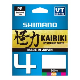 Shimano Kairiki LDM64TE1013030M Braid, 4 Strands, Multi-Colour, 300 m, Diameter 0.13 mm, R.7.4 kg